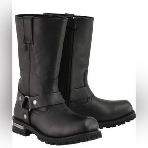 Milwaukee Leather MBM131W Men's Black 'Wide-Width' 11-inch Classic Size 7.5 Mens